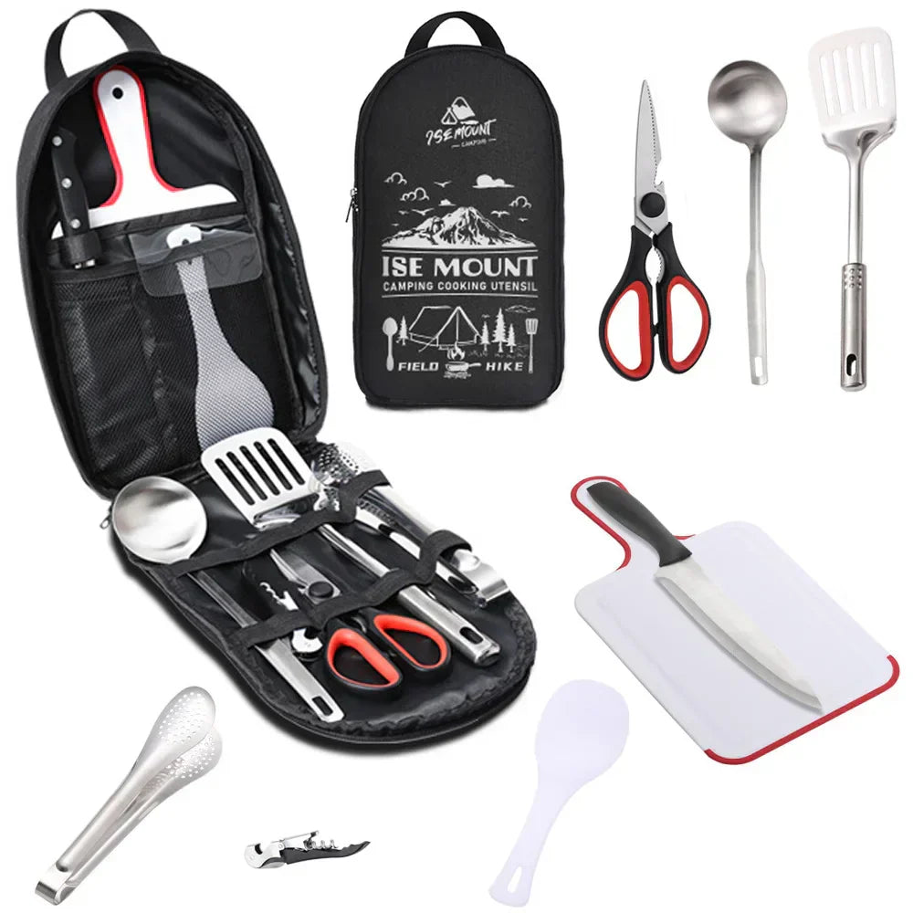 Compact Outdoor Cooking Stainless Steel Set