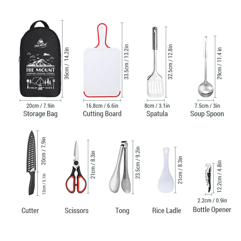 Compact Outdoor Cooking Stainless Steel Set