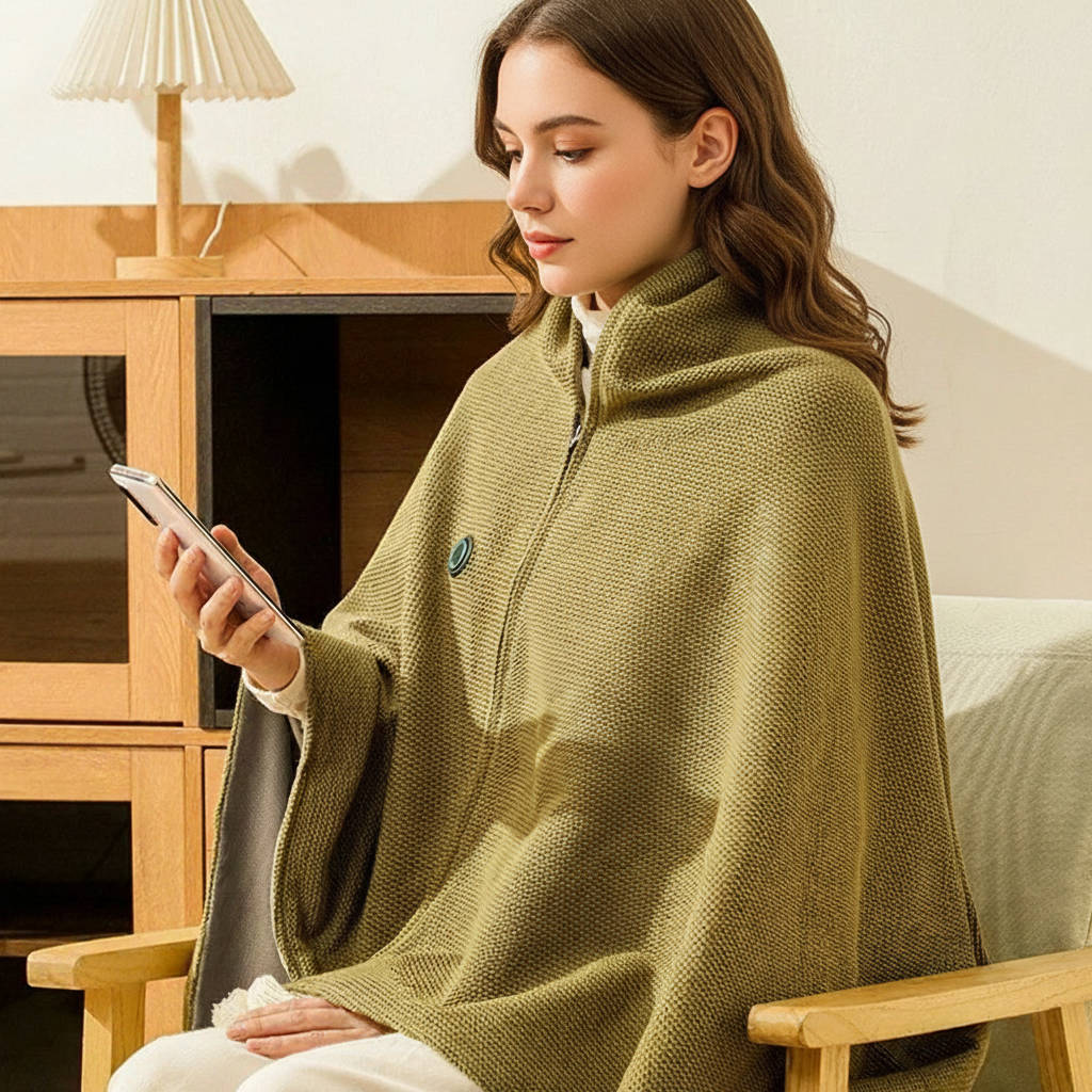 Portable USB-Powered Heated Shawl Blanket
