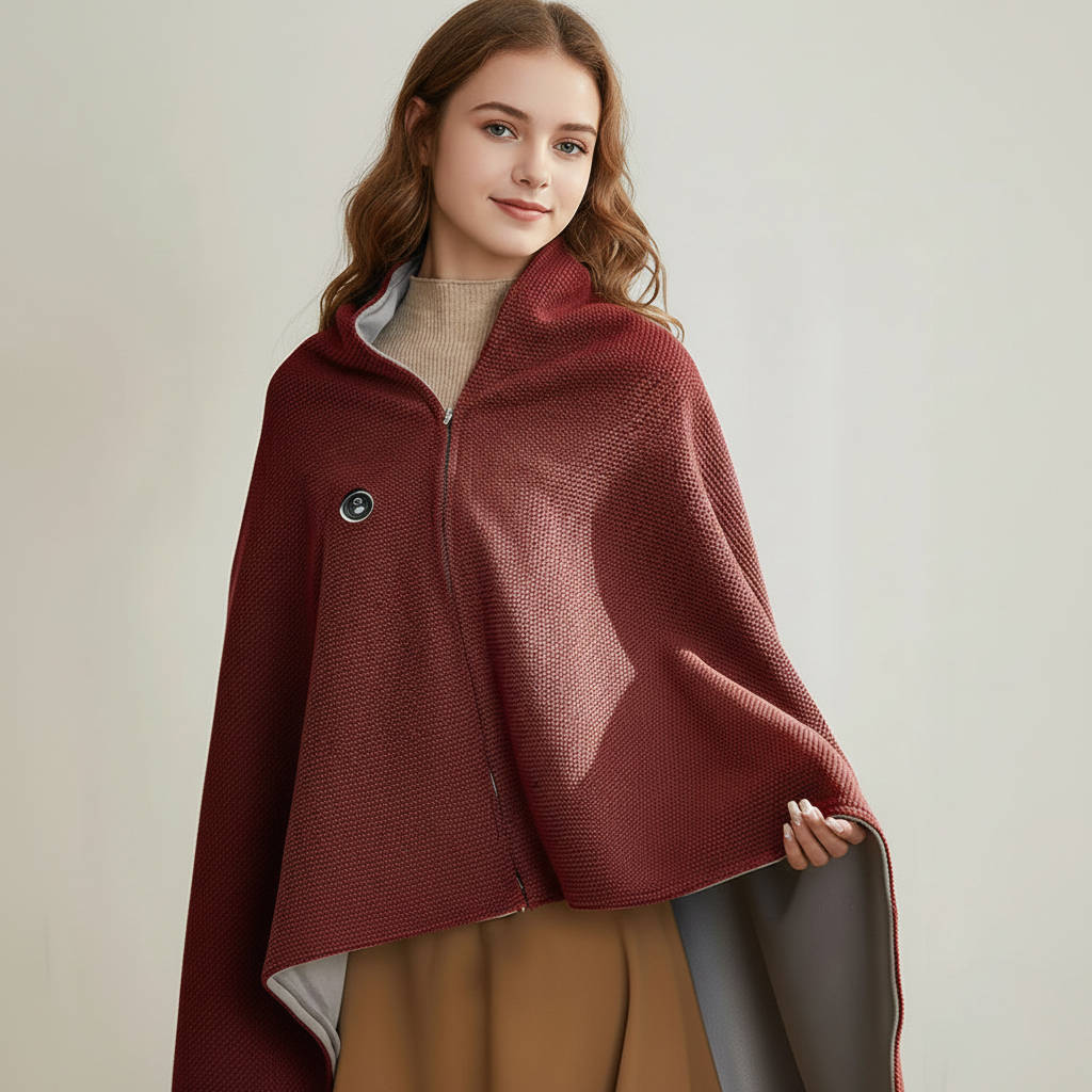 Portable USB-Powered Heated Shawl Blanket