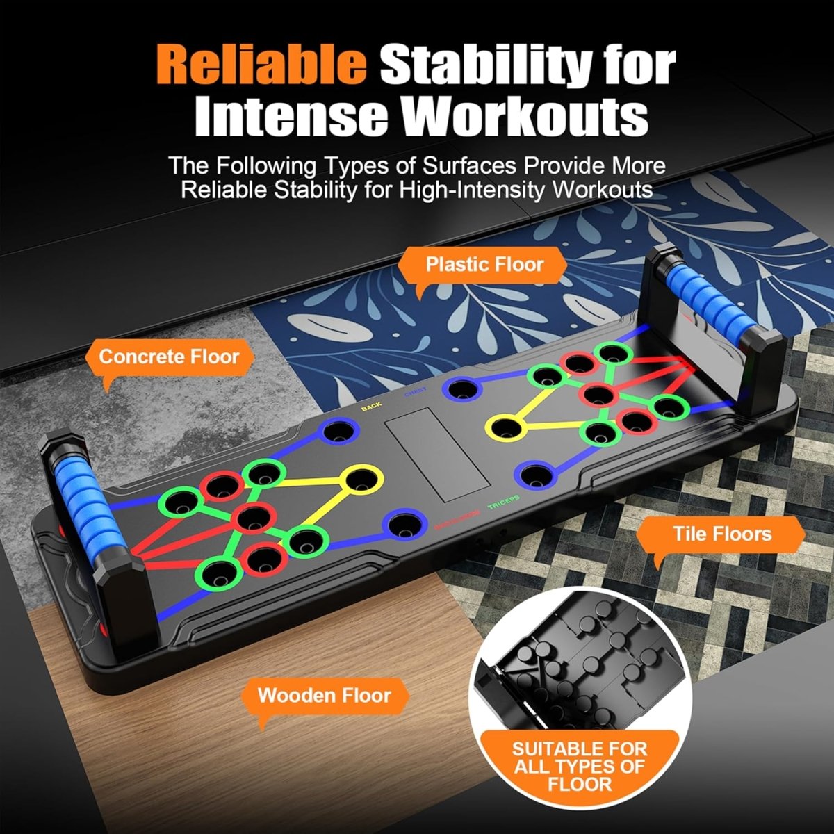Cofik Push Up Trainer Board - Adjustable Home Gym Equipment