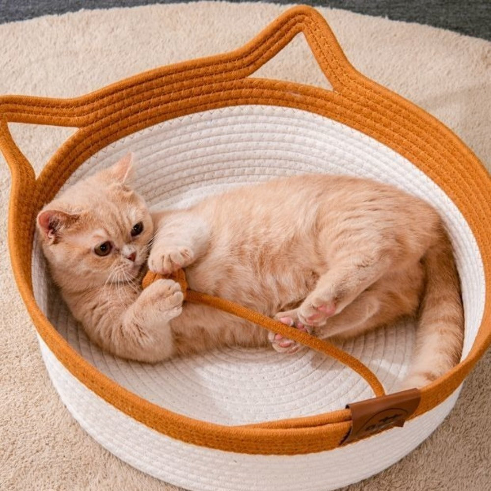 Natural Fiber Cat Nest Bed