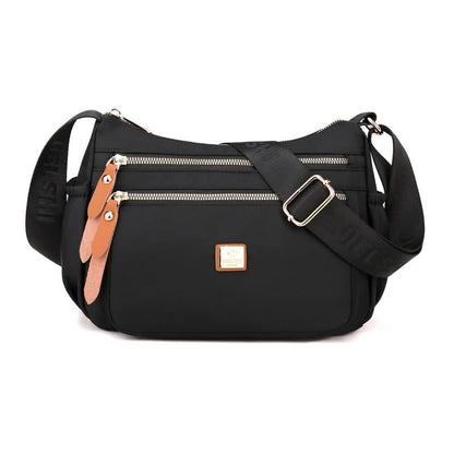 Slim Nylon Crossbody Bag with Compartments
