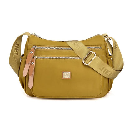 Slim Nylon Crossbody Bag with Compartments