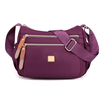 Slim Nylon Crossbody Bag with Compartments
