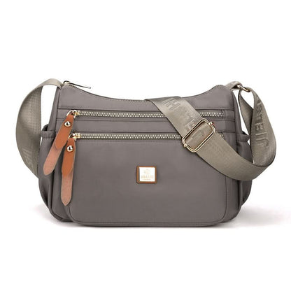 Slim Nylon Crossbody Bag with Compartments
