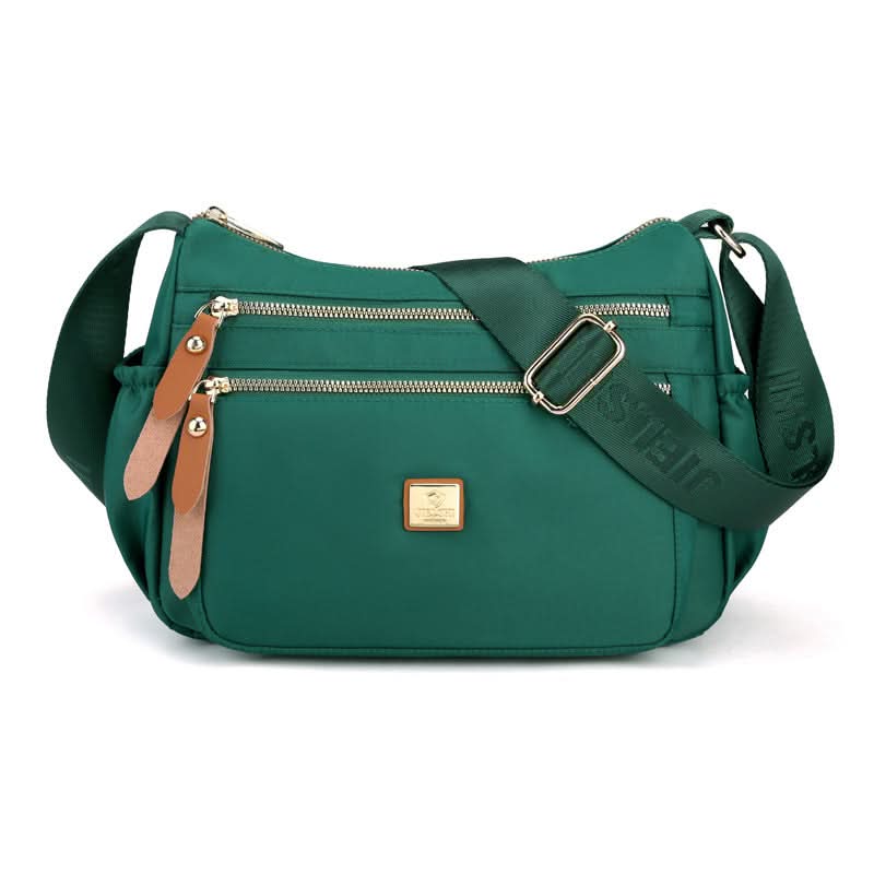 Slim Nylon Crossbody Bag with Compartments