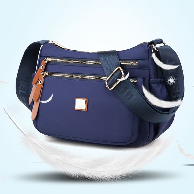 Slim Nylon Crossbody Bag with Compartments