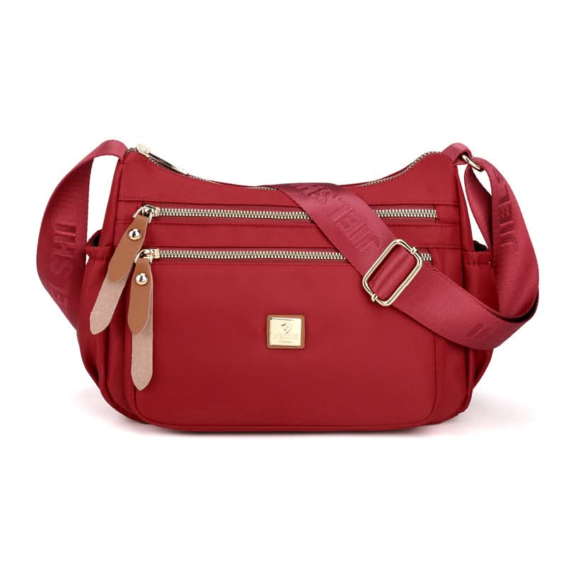 Slim Nylon Crossbody Bag with Compartments