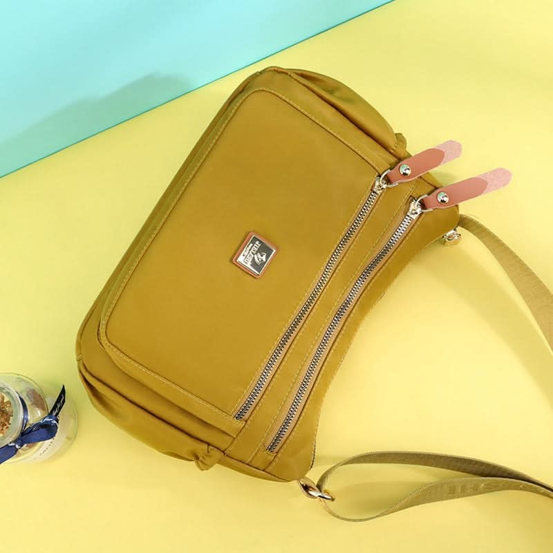 Slim Nylon Crossbody Bag with Compartments