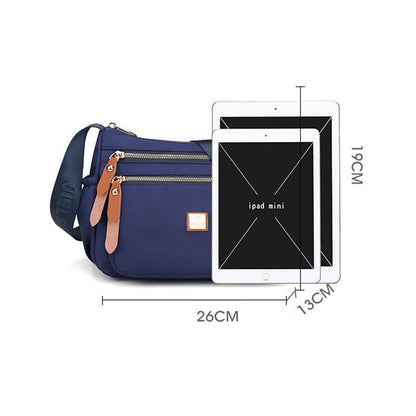 Slim Nylon Crossbody Bag with Compartments
