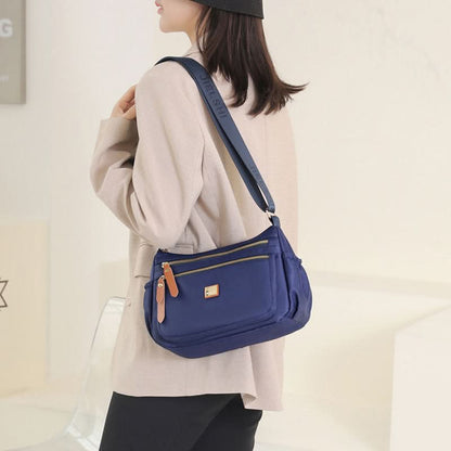 Slim Nylon Crossbody Bag with Compartments