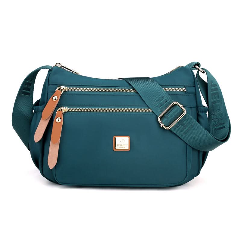 Slim Nylon Crossbody Bag with Compartments