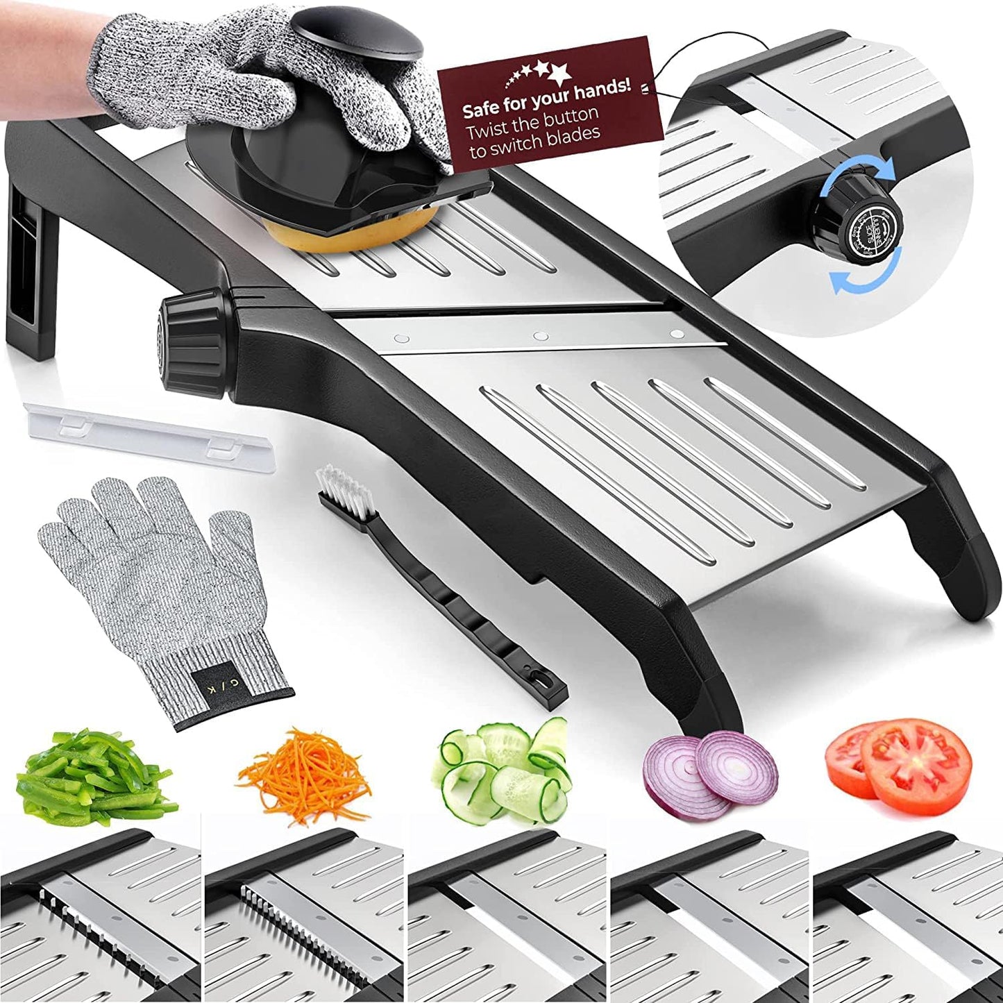 Proven Food Slicer with Safety Gloves - Cofik