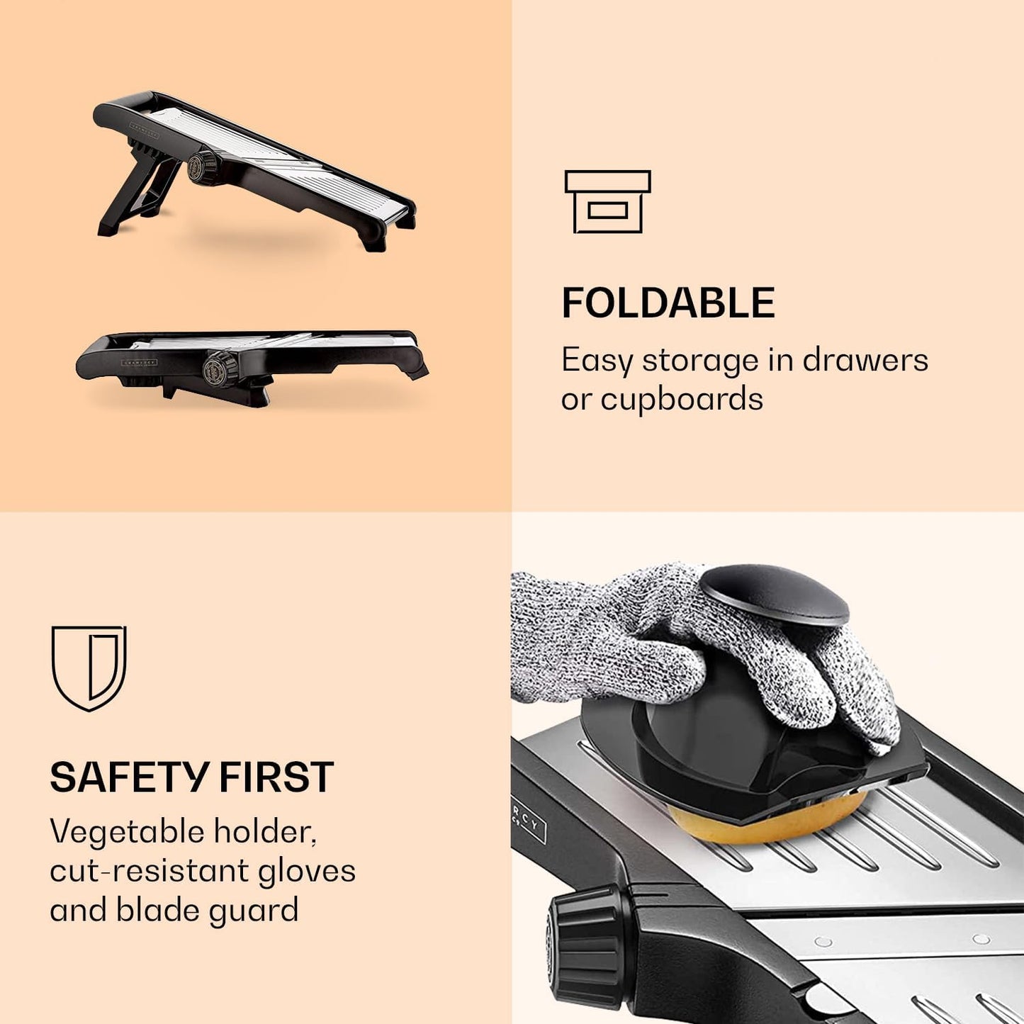 Cofik | Deluxe Kitchen Food Slicer with Safety Gloves