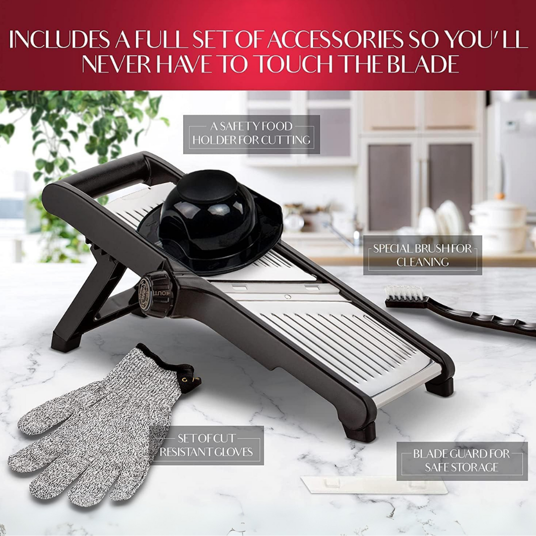 Proven Food Slicer with Safety Gloves