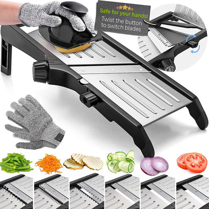 Cofik | Deluxe Kitchen Food Slicer with Safety Gloves