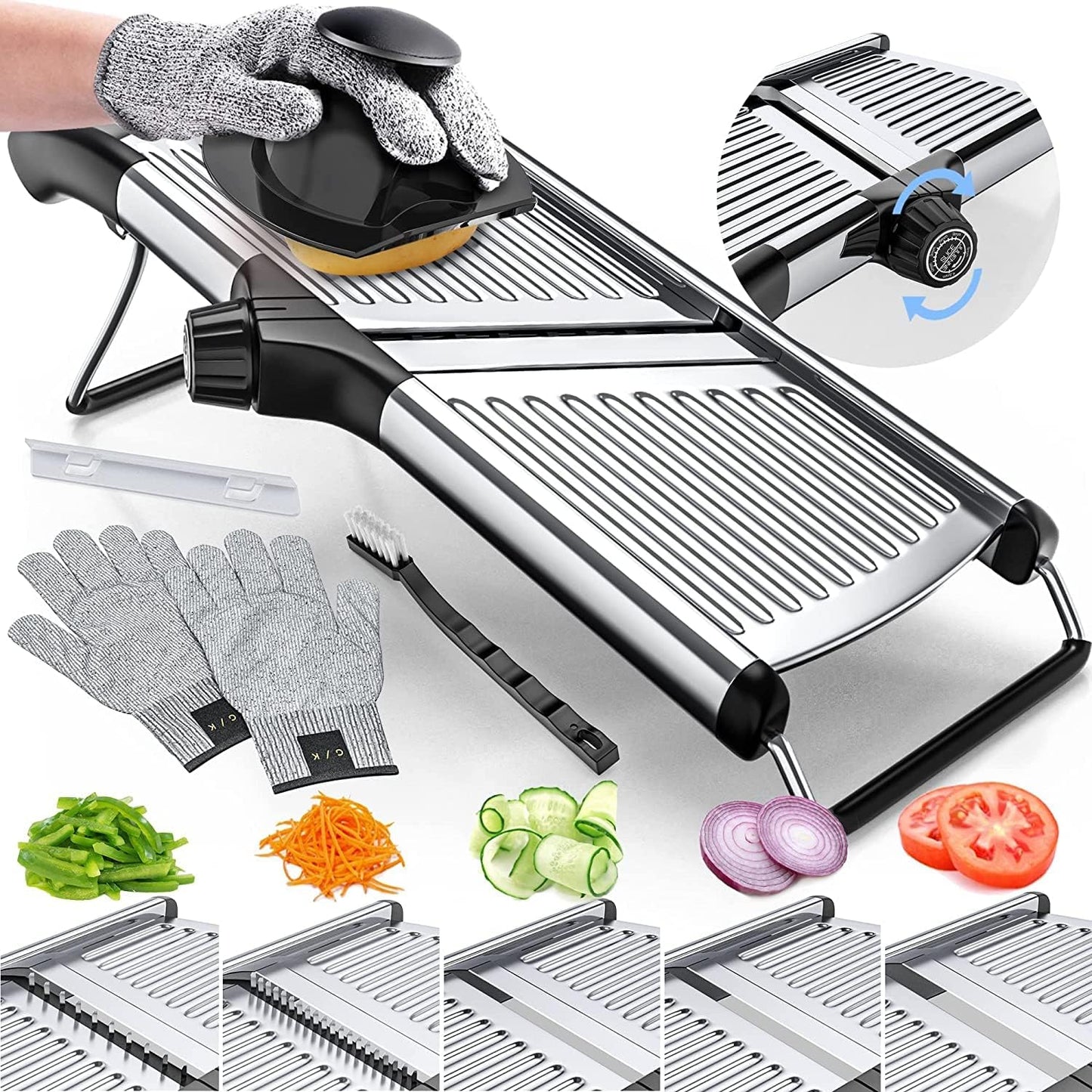 Proven Food Slicer with Safety Gloves