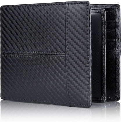 Premium RFID-Blocking Leather Bifold Wallet for Men - SlimArmor