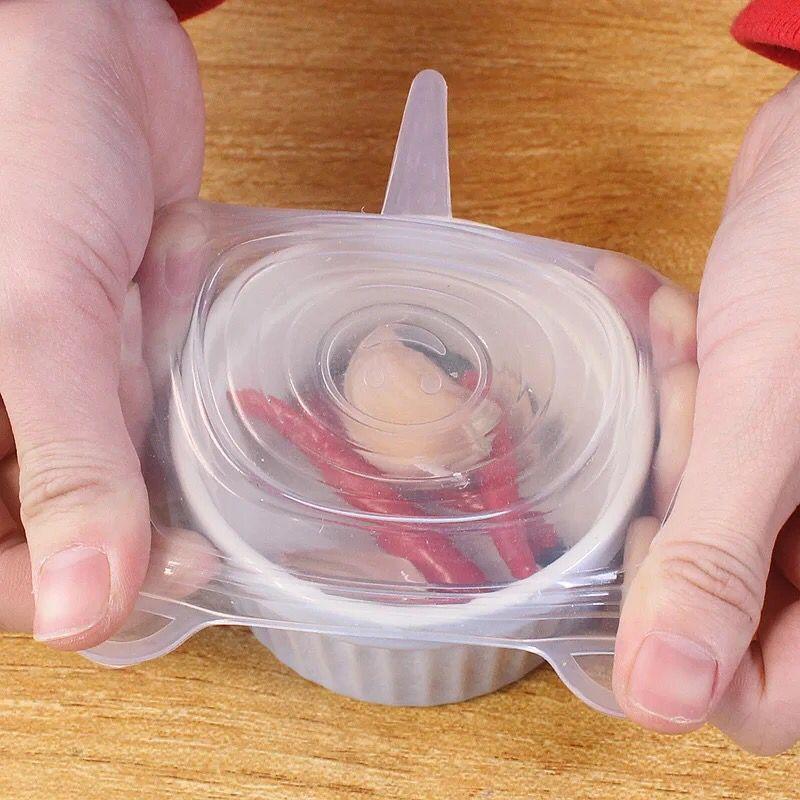 Reusable Silicone Food Covers Set