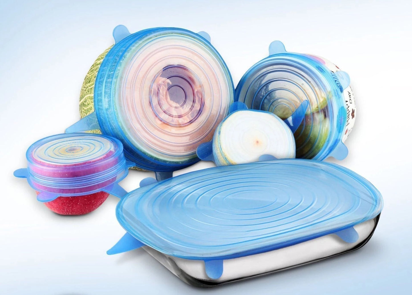 Reusable Silicone Food Covers Set