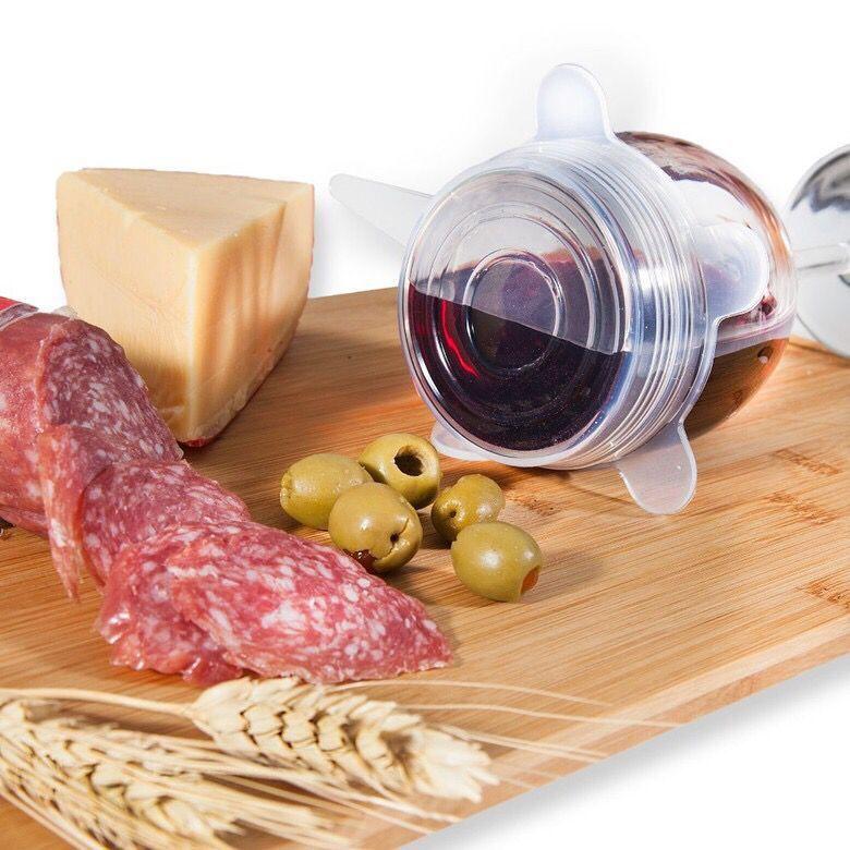 Reusable Silicone Food Covers Set