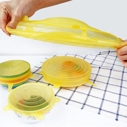 Reusable Silicone Food Covers Set