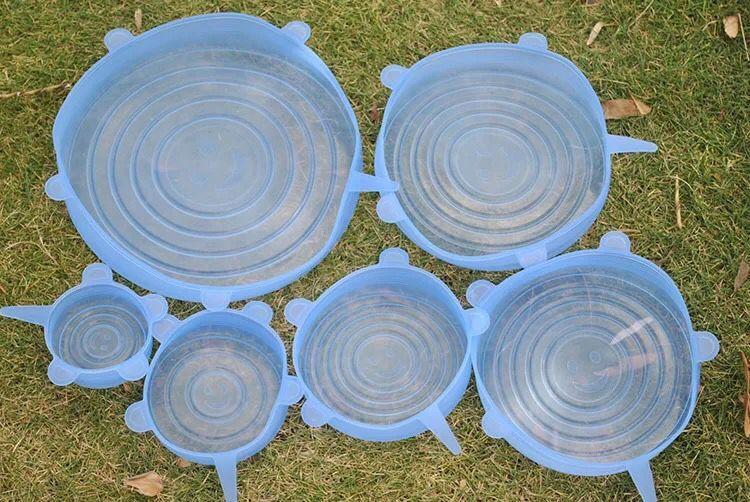 Reusable Silicone Food Covers Set