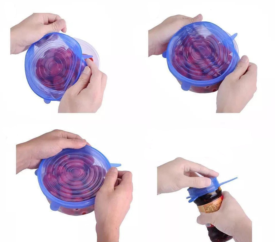Reusable Silicone Food Covers Set