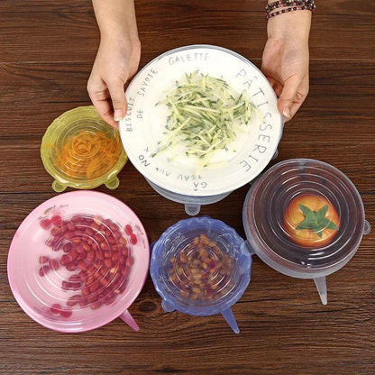 Reusable Silicone Food Covers Set