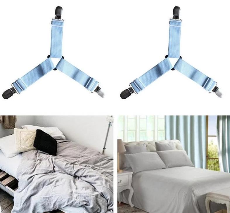 Easy Fit 4 Pack Bed Sheet Straps