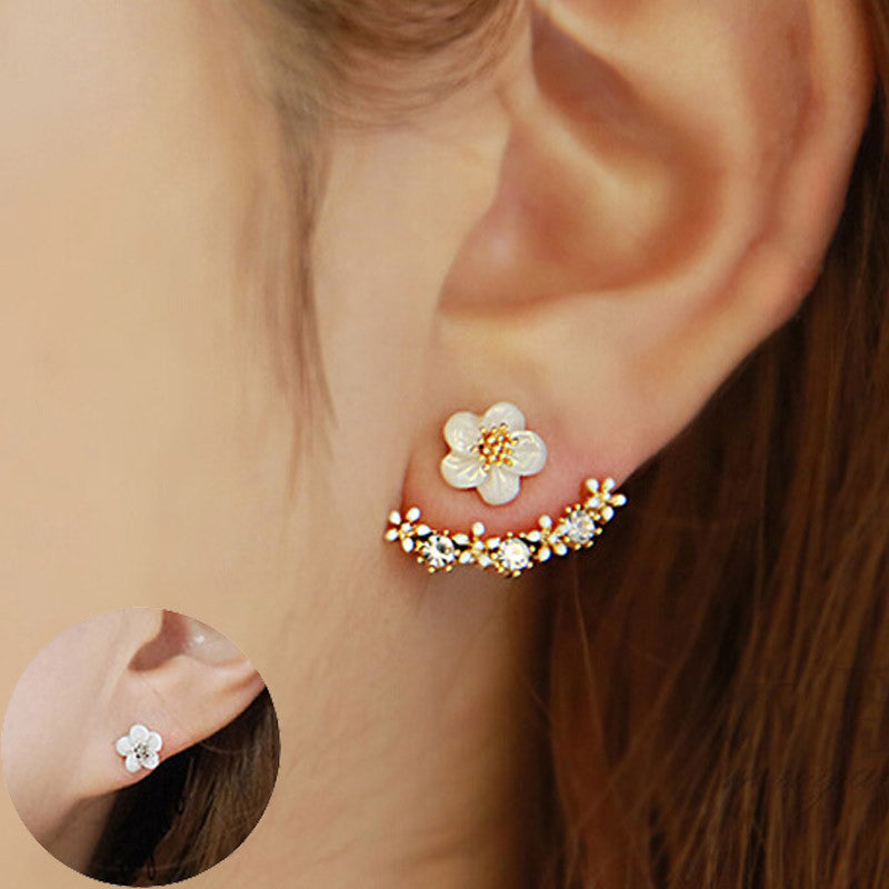 Delicate Floral Drop Earrings - Cofik