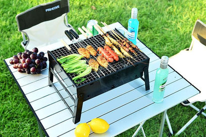 Compact Outdoor Charcoal BBQ Grill Set