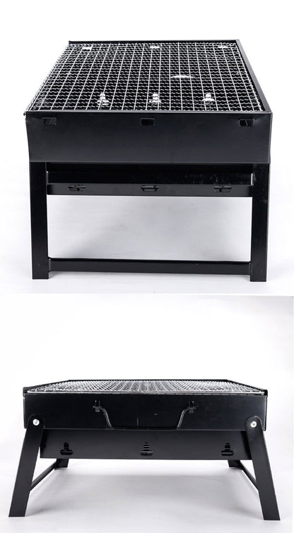 Compact Outdoor Charcoal BBQ Grill Set