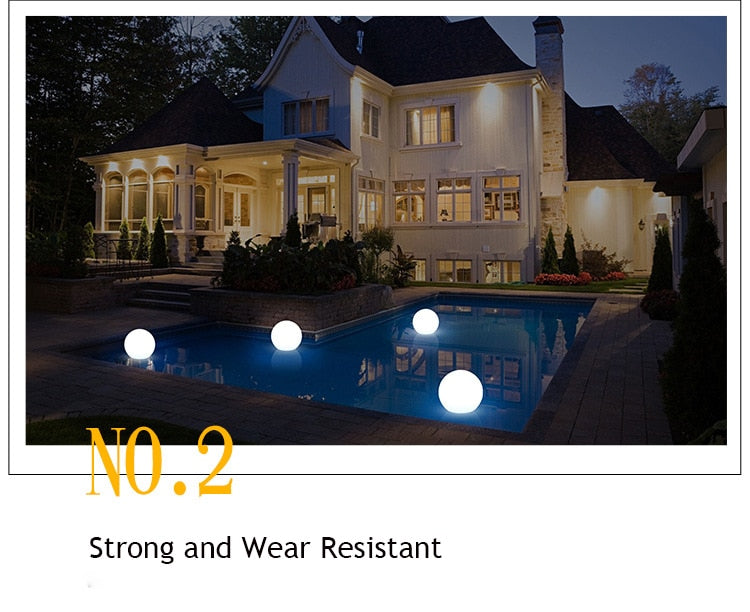 Colorful Outdoor Solar LED Ball Lamp RGB