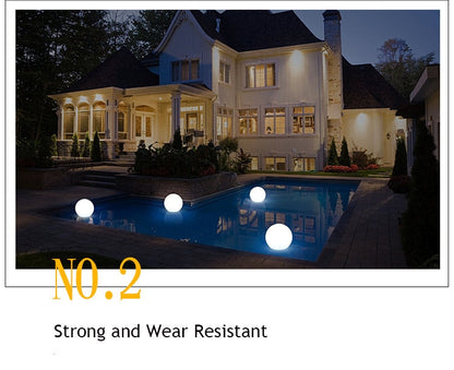 Colorful Outdoor Solar LED Ball Lamp RGB