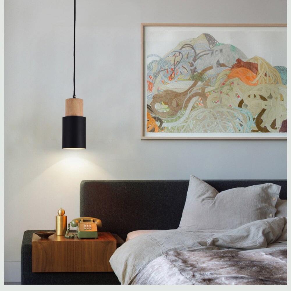 Rustic Wooden Hanging Pendant Light