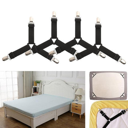 Easy Fit 4 Pack Bed Sheet Straps