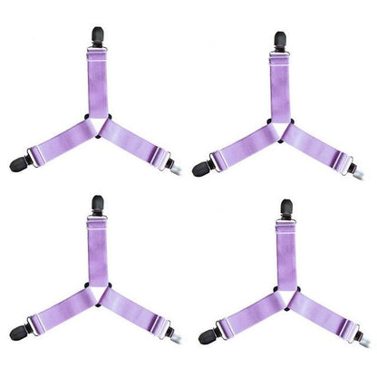 Easy Fit 4 Pack Bed Sheet Straps