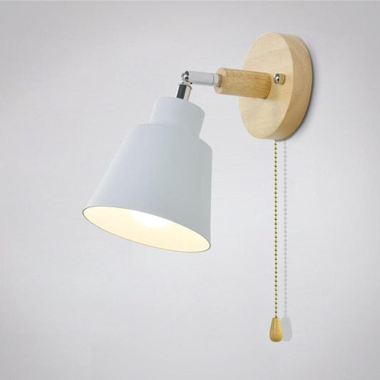 Adjustable Swing Arm Wall Lamp with Pull Cord Switch - Cofik