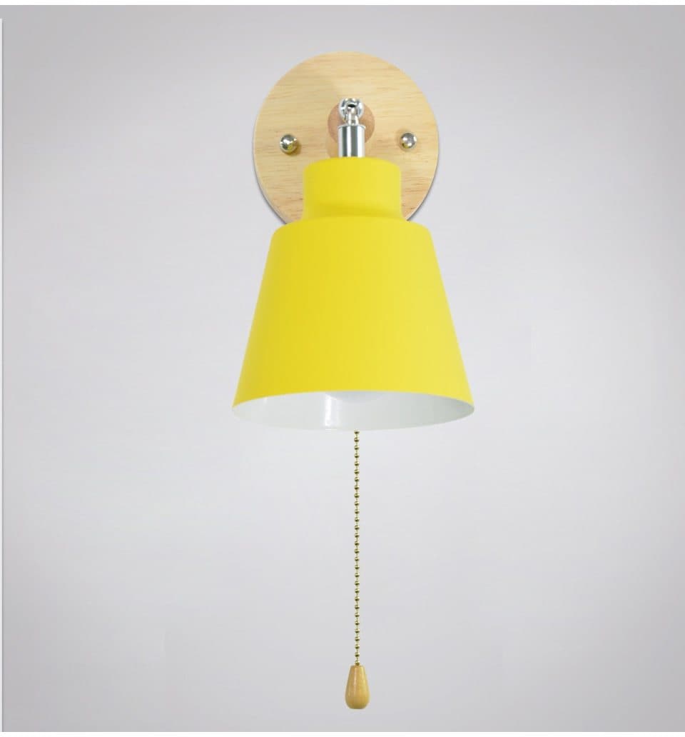 Adjustable Swing Arm Wall Lamp with Pull Cord Switch