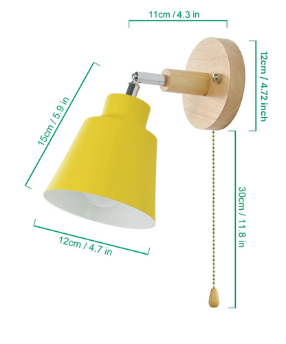 Adjustable Modern Wall Lamp with Cord Pull
