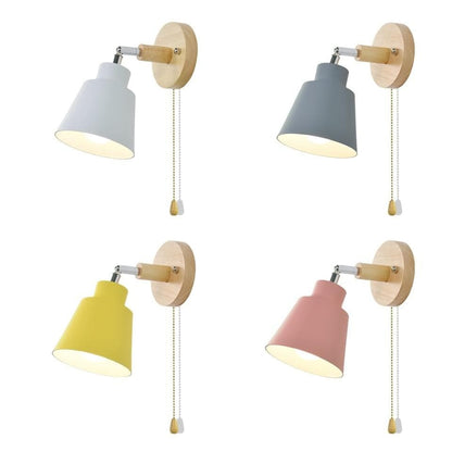 Adjustable Modern Wall Lamp with Cord Pull