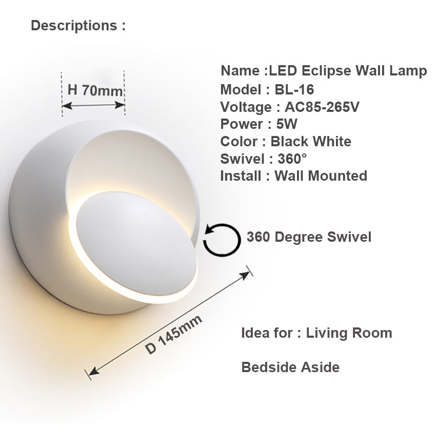 Bright Adjustable LED Wall Lamp
