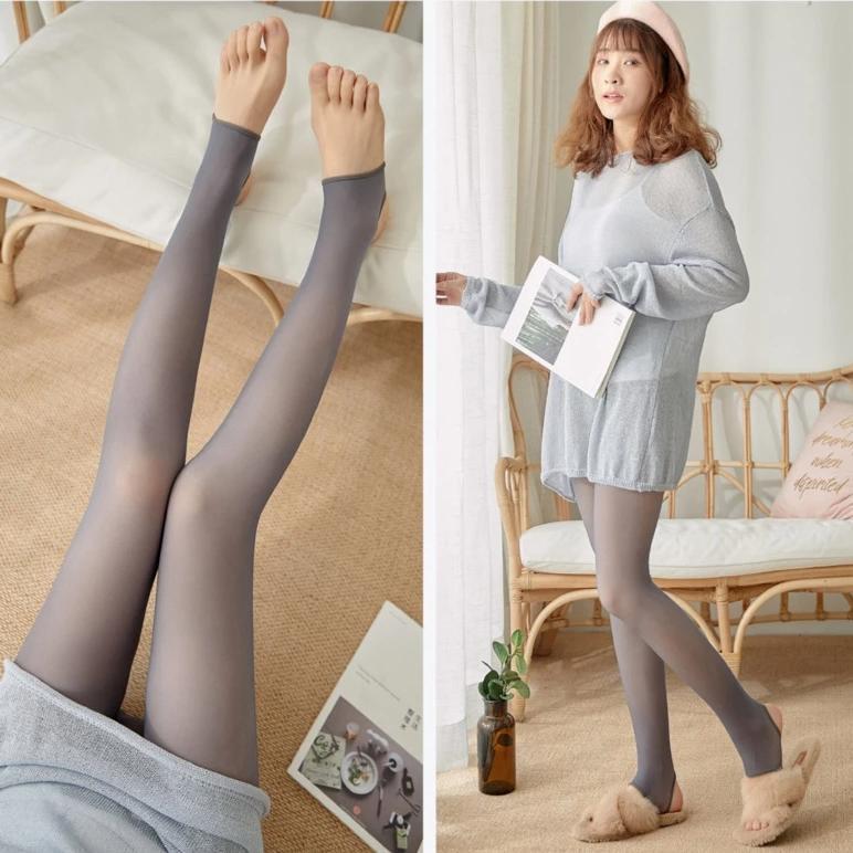 Sheer Thermal Fleece Tights