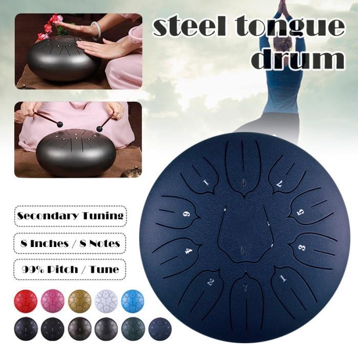 Portable 8 Note Metal Tongue Drum