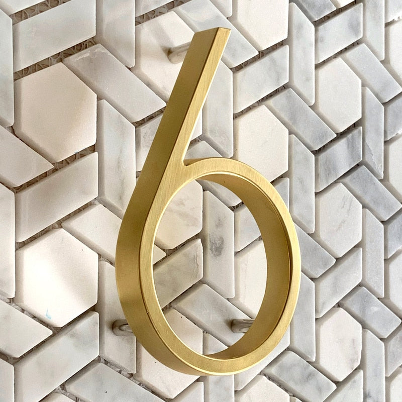 Luxury Brass Home Address Numbers