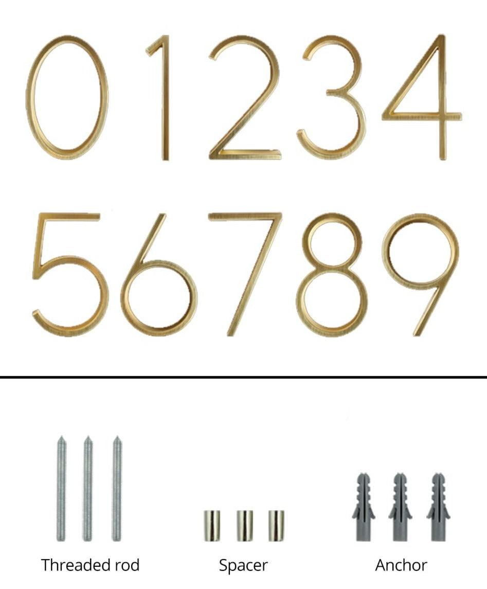 Luxury Brass Home Address Numbers