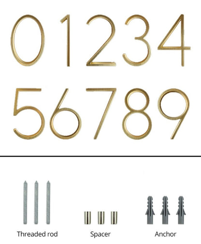 Luxury Brass Home Address Numbers