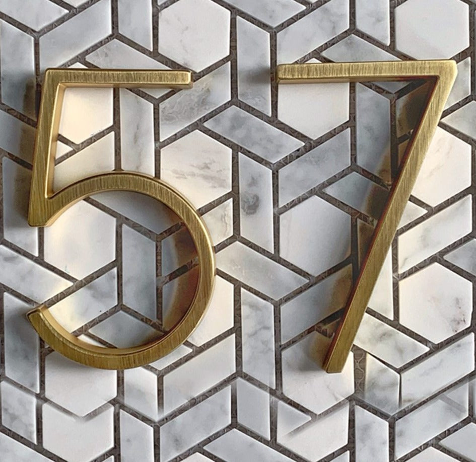 Luxury Brass Home Address Numbers